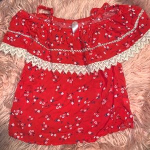 No Boundaries off the shoulder top